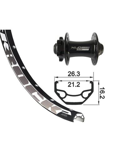 RUEDA DEL. 29" XLC 6-AGUJEROS NEGRA TA-15 32L