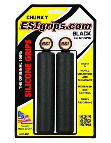 PUÑOS DE SILICONA ESIGRIPS CHUNKY 32MM NEGRO