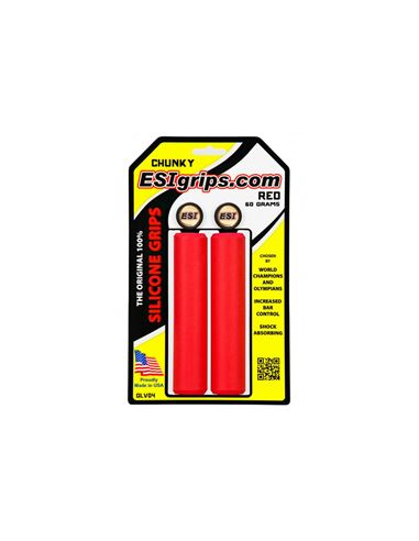 PUÑOS DE SILICONA ESIGRIPS CHUNKY 32MM ROJO