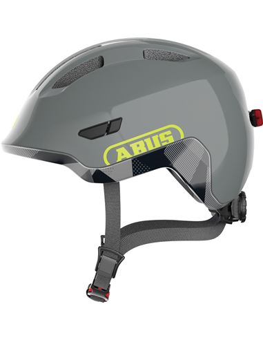 CASCO ABUS KIDS SMILEY 3.0 ACE LED SHINY GREY S