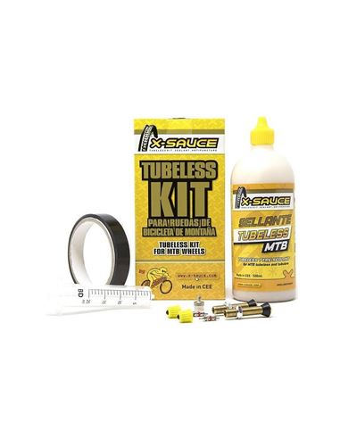 KIT CONVERSOR TUBELESS X-SAUCE 27,5" BTT VALVULA SCHRAEDER