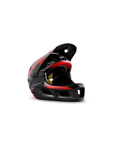 CASCO MET PARACHUTE MCR MIPS NEGRO/ROJO MATE BRILLO