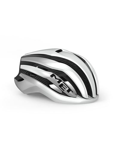 CASCO MET TRENTA 3K CARBON MIPS BLANCO/PLATA METALICO